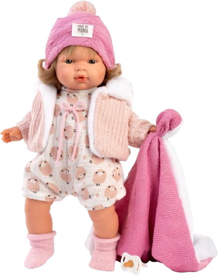 Lola with grey eyes and blonde hair